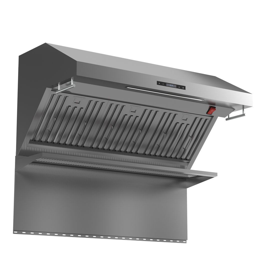 Savona 48-inch Wall Mount Range Hood in Stainless Steel, 1200 CFM Double Motors Top Exhaust Vent
